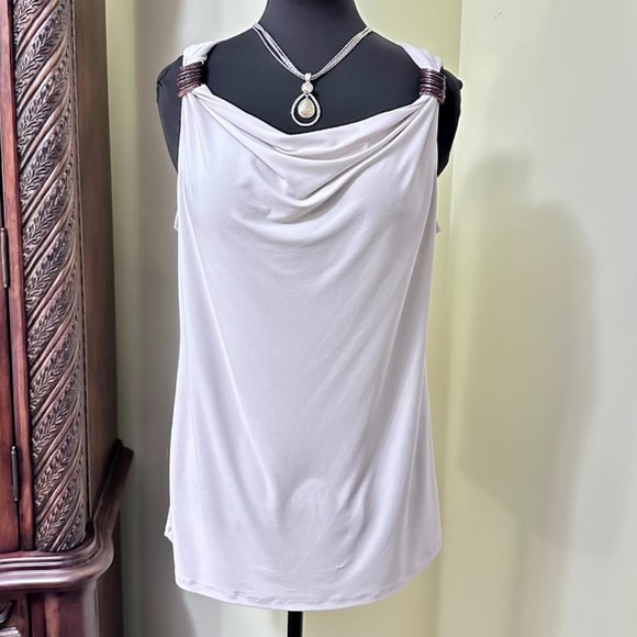 KENNETH COLE NEW YORK Women's BEIGE COLOR Blouse in Size Large - Picture 1 of 6